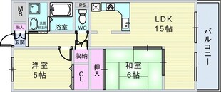 サンフラッツ南桜塚の物件間取画像